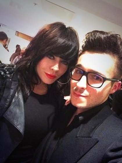 Alex Hepburn et Olympe avant de monter sur scène