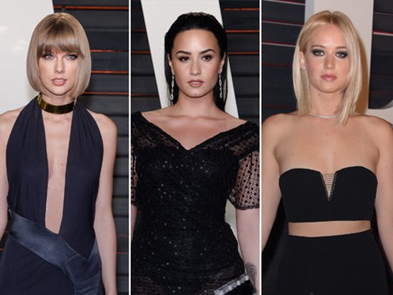 Taylor Swift, Demi Lovato et Jennifer Lawrence