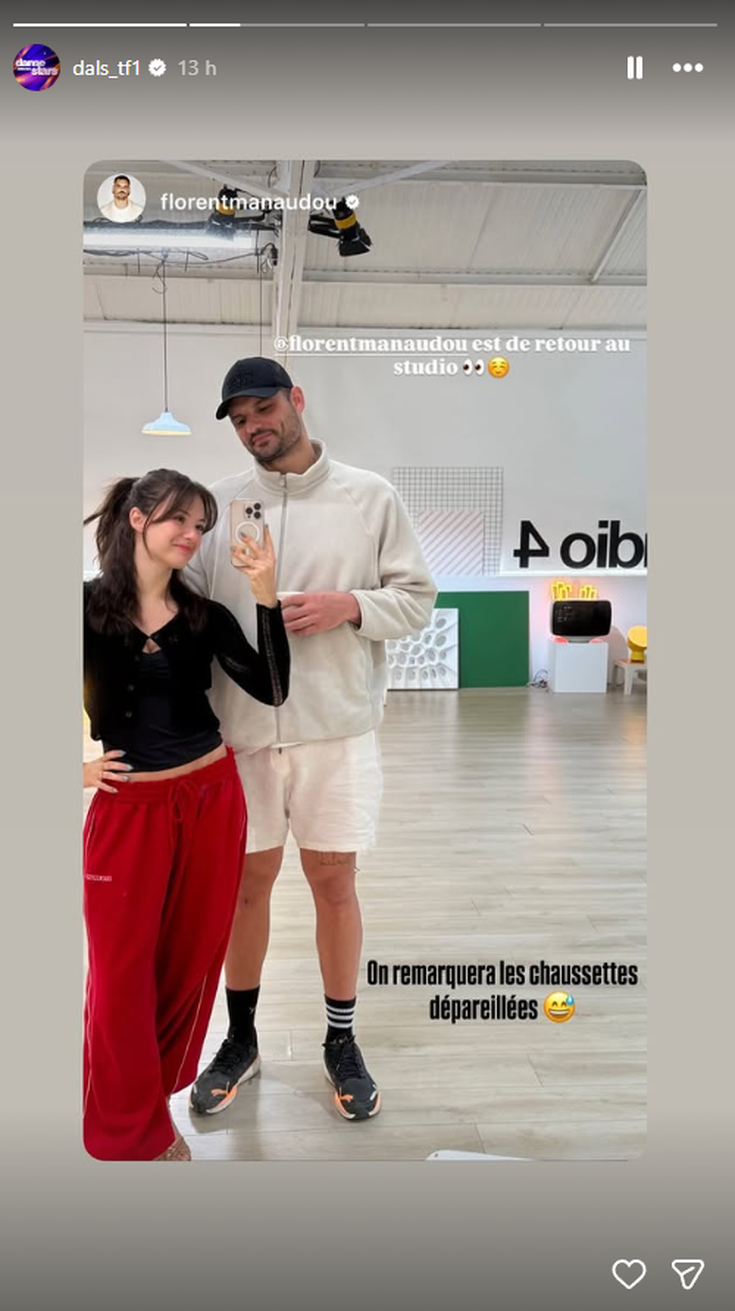 Story de Florent Manaudou au studio