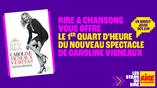 Jeudi 20 mars - Caroline Vigneaux sur scène, en direct du Grand Rex à Paris