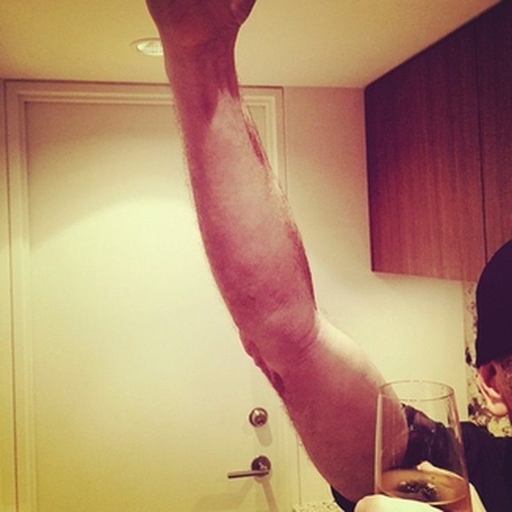 The Edge :""Didn't see the edge, I'm ok!! #U2ieTour"