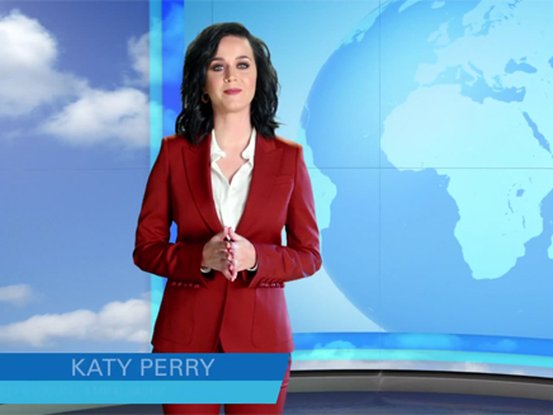 Katy Perry joue les miss météo