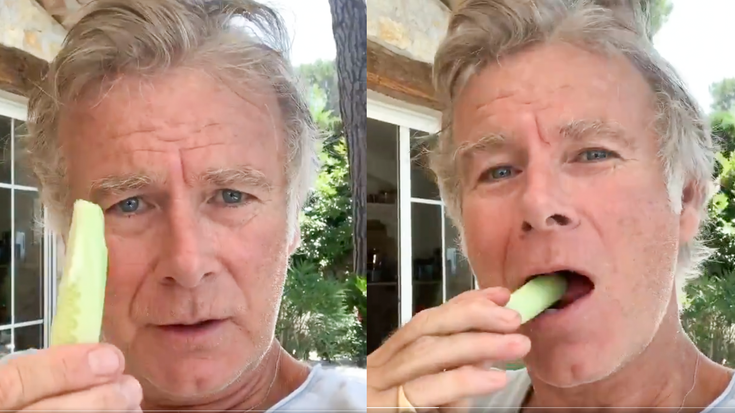 Franck Dubosc : des concombres de mon jardin, à moi !  - photo