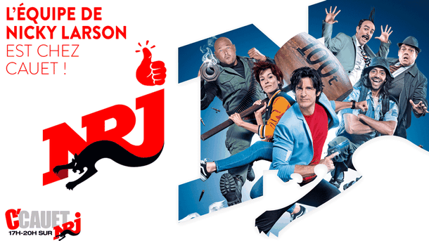 L'équipe du film "Nicky Larson et le Parfum de Cupidon" chez Cauet ce mardi 29 janvier