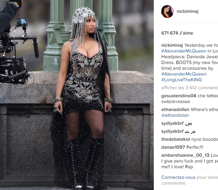 Nicki Minaj clip Londres