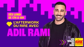 Du 5 au 9 janvier 2026 -  Adil Rami est l'invité de Cédric Cizaire, dans l'Afterwork du Rire , sur Rire & Chansons de 17h à 18h - Ecoutez aussi le podcast