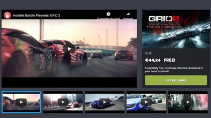 Pour télécharger gratuitement Grid 2 sur PC, il faut aller sur cette page du Humble Store.