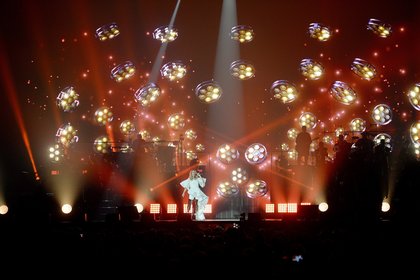 Céline Dion sur la scène de la Royal Arena à Copenhague
