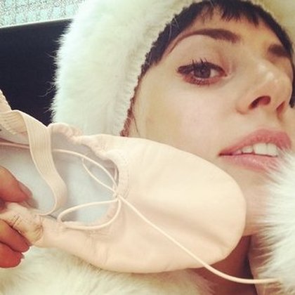 Lady Gaga: Just left ballet! Having so much fun getting back to my old routine, can't wipe this smile off my face. I haven't had time off like this in years!
