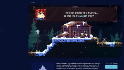 Celeste est gratuit sur l'Epic Games Store