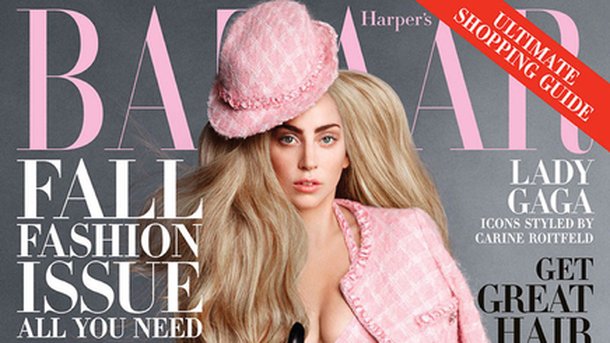 Lady Gaga : avec son chien en couverture du Harper's Bazaar !