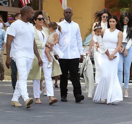 Kanye West, Kris Jenner, Corey Gamble, Kendall Jenner et Kim Kardashian 