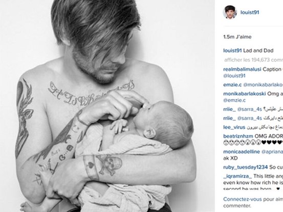 Louis Tomlinson et son fils