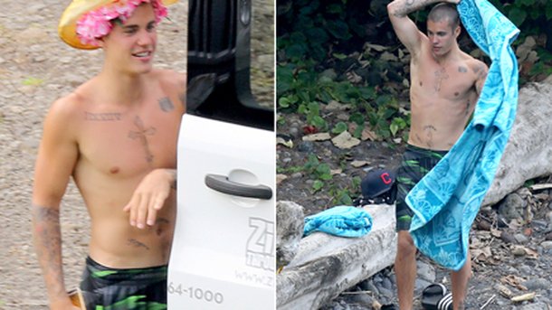 Justin Bieber : torse nu, il profite de ses vacances à Hawaï!