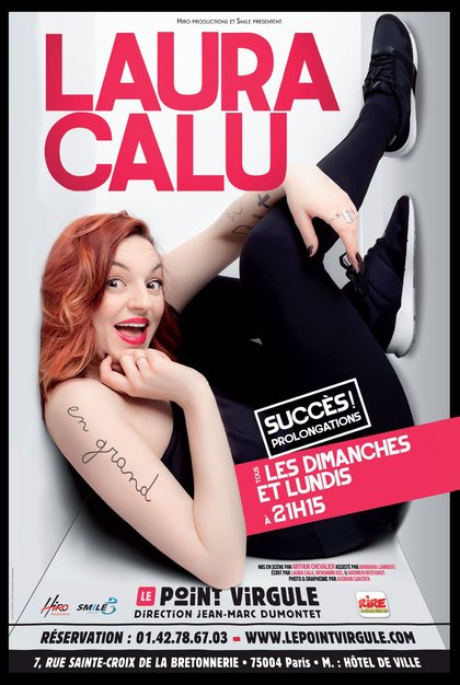 Laura Calu en grand - point virgule - affiche