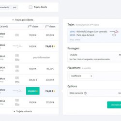 Trainline sur PC (navigateur web)