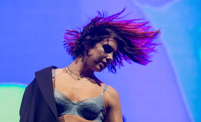 Brit award winner Dua Lipa opens touring in Glasgow's SSE Hydro.