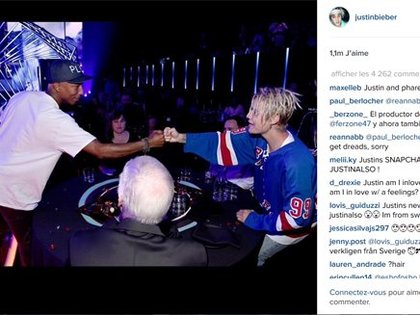 Justin Bieber et Pharrell Williams aux iHeart Awards