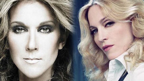 Madonna et Céline Dion, la course en tête