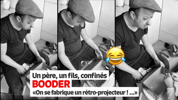 Booder - Un père, un fils - En vacances, on fait du bricolage ... on fabrique un rétro-projecteur