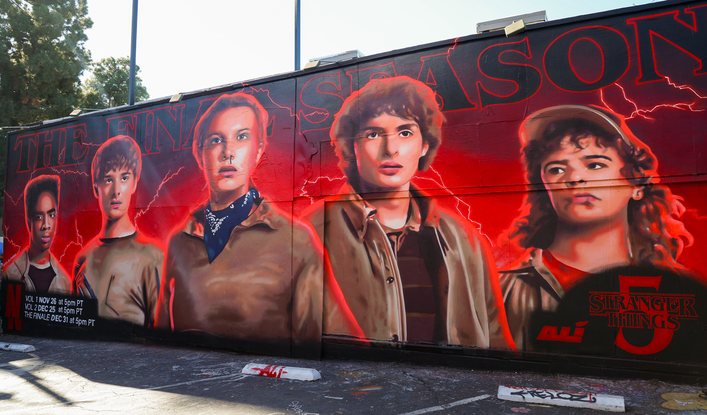 Stranger Things Wall, Los Angeles, Hollywood - Novembre 2025
