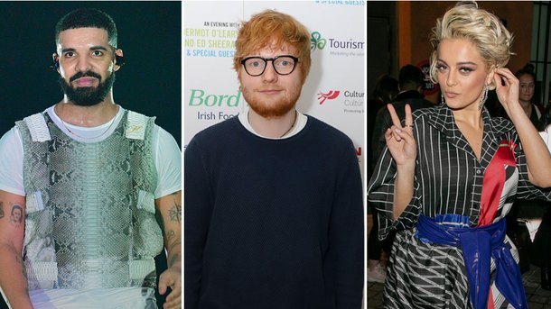 Drake, Ed Sheeran, Bebe Rexha : découvrez les hits les plus populaires de l’année 2018!