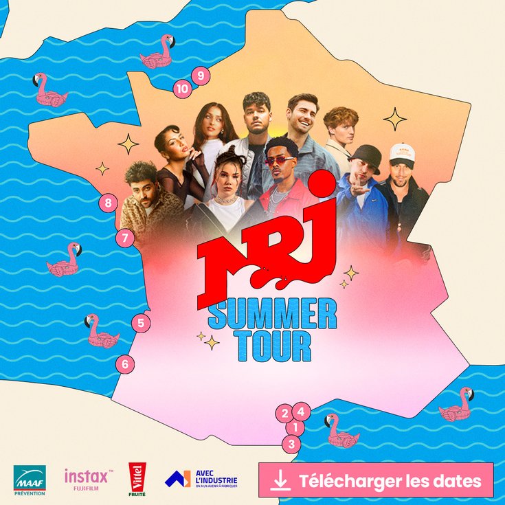 Carte NRJ Summer Tour 2026