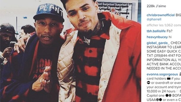 Pharrell Williams et Chris Brown : séance shopping à Paris