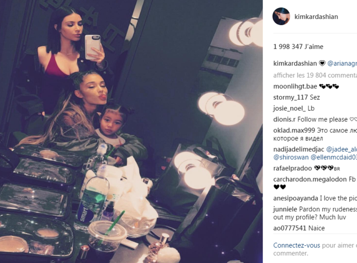 Ariana Grande, Kim Kardashian et North West