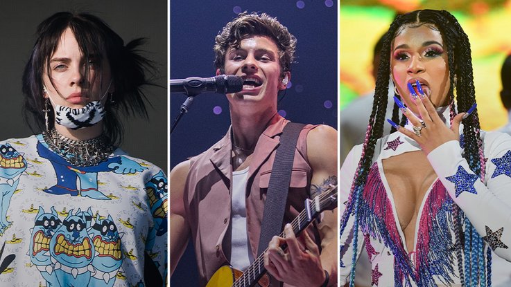 Billie Eilish, Shawn Mendes et Cardi B