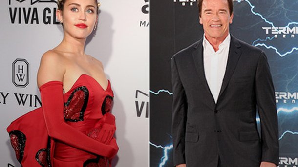 Miley Cyrus : Arnold Schwarzenegger l'adore!
