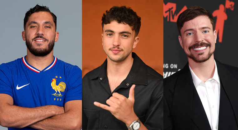 Rayan Cherki, Inoxtag et MrBeast