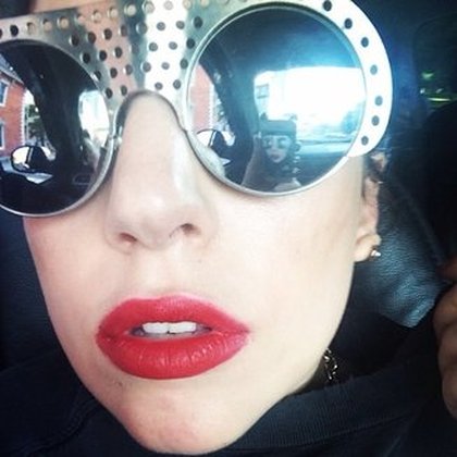 Lady Gaga: Selfie in a selfie on the way to a sold out show @brandonvmaxwell @wanaynay