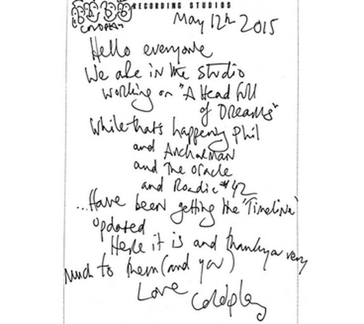 Note Coldplay