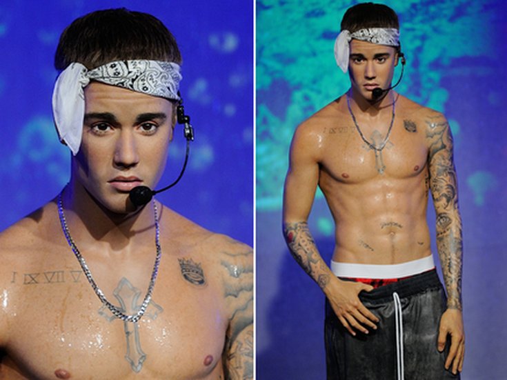 La statue de cire de Justin Bieber à Londres
