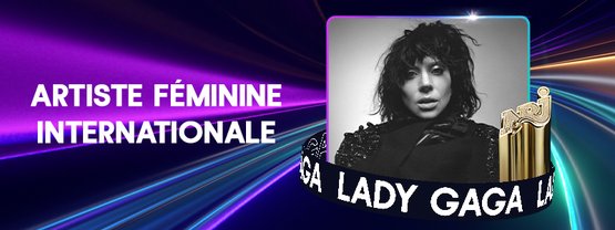 Palmarès - Artiste Féminine Inter - Lady Gaga