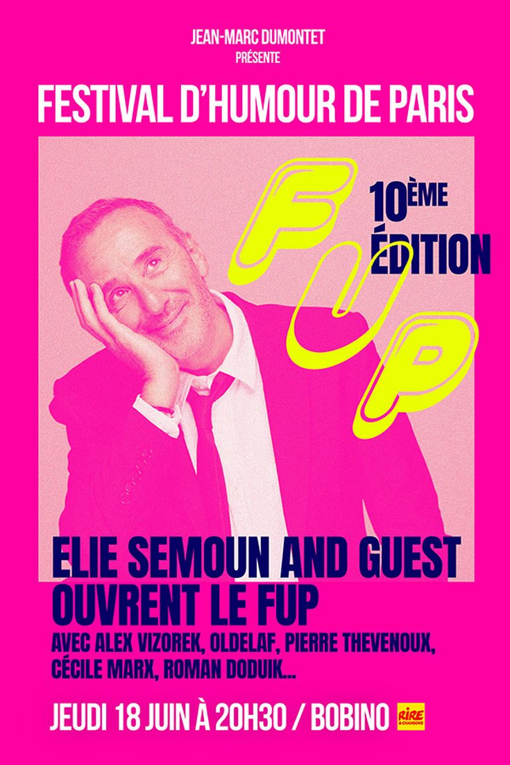 affiche - elie semoun  festival d'humour de paris 10 eme edition -