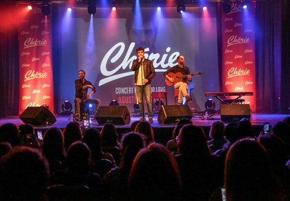 Agustin Galiana sur la scène Concert privé Pop Love