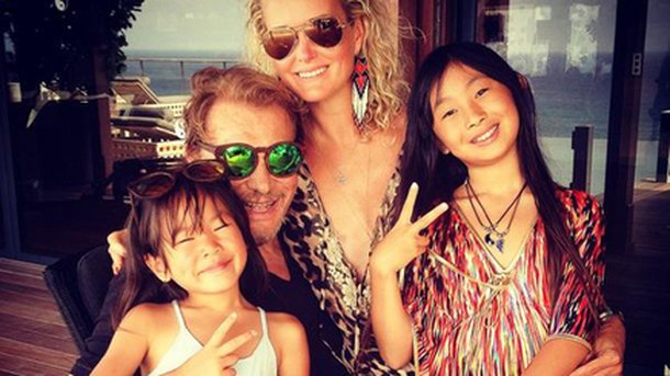 Johnny Hallyday: heureux en famille