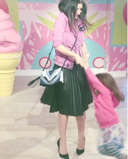 Laura Pausini et sa petite Paula