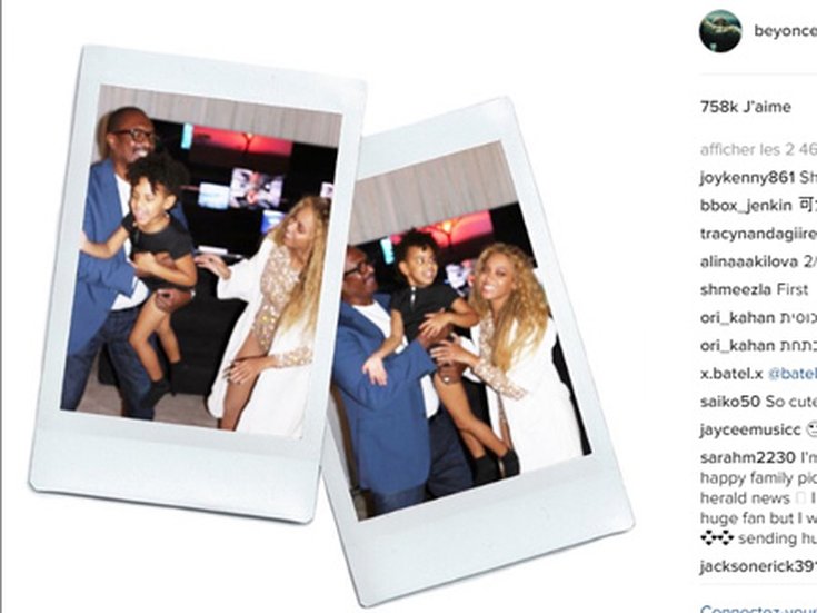 Beyoncé, Mathew Knowles et Blue Ivy