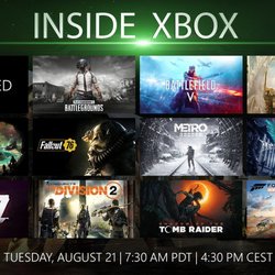 Une partie du programme Gamescom 2018 annoncé par Xbox France sur Twitter.