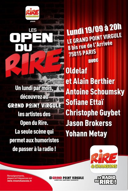 Open du rire du 19 septembre 2016 - affiche