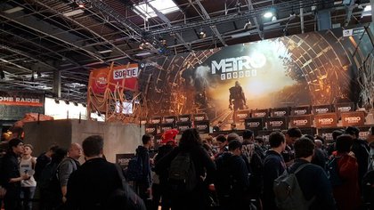 Moult joueurs viennent s'affronter sur le très joli et dépaysant Metro Exodus ! (Stand Koch Media).