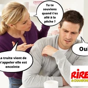 Humour de couple - Surprise de retour de la pêche