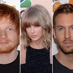 Ed Sheeran, Taylor Swift et Calvin Harris 