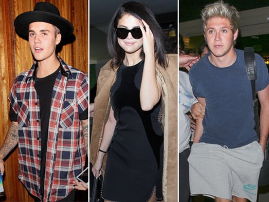 Justin Bieber, Selena Gomez et Niall Horan