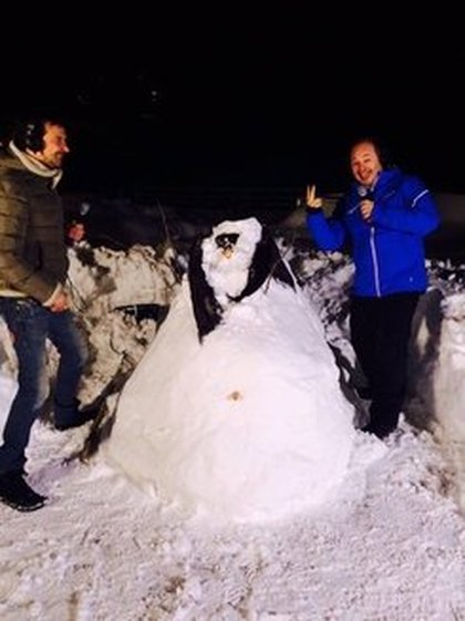 CAUET et l'équipe à Tignes
