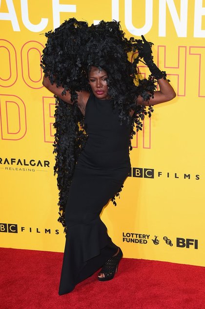 Grace Jones sur le tapis rouge de la première de "Bloodlight And Bami" au Royaume-Uni