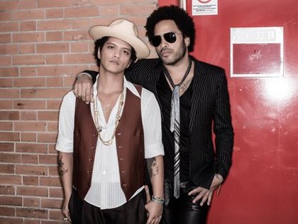 Bruno mars et Lenny Kravitz - Bercy©Twitter-Lenny Kravitz 